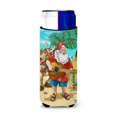 

Carolines Treasures APH5151MUK Beach Christmas Santa Claus Island Time Ultra Beverage Insulators for slim cans Slim