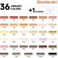 thumbnail image 3 of 36 Colors Skin Tone&Hair Art Markers, Shuttle Art Dual Tip Alcohol Based Marker Pen Set Contains 1 Blender 1 Carrying Case 1 Marker Pad for Adults Portrait,Comic, Anime, Manga, 3 of 10