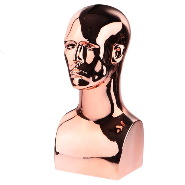 Modelo de Soporte de Exhibición de Busto de Cabeza de Maniquí para Pelucas, Sombrero, , Joyería para , Exhibición Al Por Meno 43cm 18*19cm a Baoblaze Cabeza de maniquí