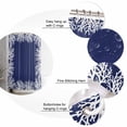 thumbnail image 5 of 54x78 Inch Shower Curtain Decorative Coastal Coral Bathtub Bath Curtains Fabric Waterproof Bathroom Decor Navy Blue Ocean Marine Nautical Beach Small Stall Shower Curtain Set with 12 Hooks, 5 of 6
