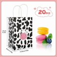 thumbnail image 2 of 20Pcs Cow Party Favors Bags with Handles, Farm Themed Kraft Paper Gift Bag Candy Bags, Cute Cow Print Goodie Bag for Girls Boys Birthday Baby Shower, 2 of 7