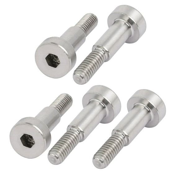 Unique Bargains 5pcs 304 Stainless Steel Shoulder Bolt 5mm Shoulder Dia 10mm Shoulder Length M4 Thread