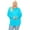Turquoise, variant on Women's Plus Size Dolman Long Sleeve Solid Loose Fit Tunic Top