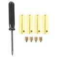 thumbnail image 1 of 1 Set Shoelace Aglets Quadrilateral Shoelace Tips DIY Shoelace Accessories (Golden), 1 of 6
