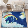 thumbnail image 2 of Care Bears Wish Bear and the Moon 3'3" x 5' Blue Area Rug By Well Woven, 2 of 8