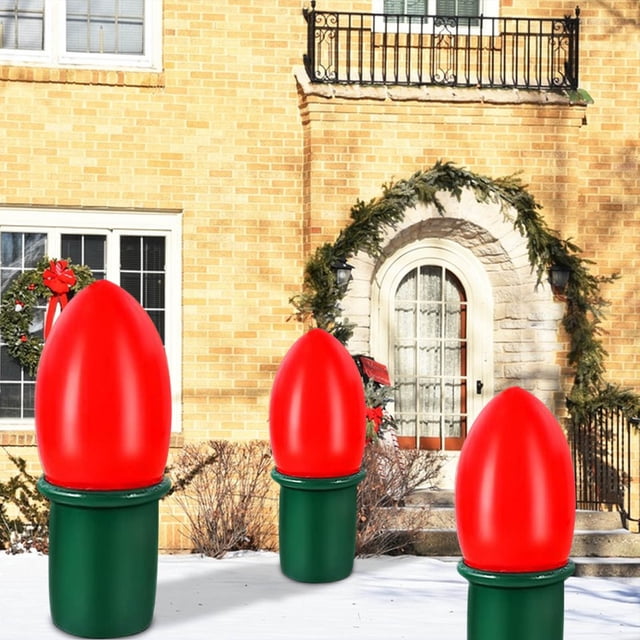 Xihbxyly Bombillas Inflables Navideñas, Coloridas Decoraciones para Patios Al Aire Libre, Fáciles de Instalar con Soplador Incluido, Material Duradero y Resistente Al Invierno, Perfectas para Patios
