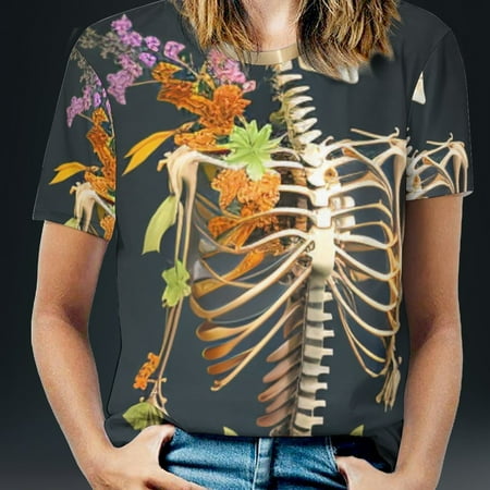 

Full Print T-Shirt Artistic Skull Design Breathable and Comfortable Unique Personalized Style