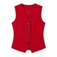thumbnail image 3 of Favoffer Womens Sleeveless Vest V Neck Button Tank Solid Color Decor Pocket Loose Casual Summer Layering Lightweight Outdoor Summer Vacation, 3 of 5