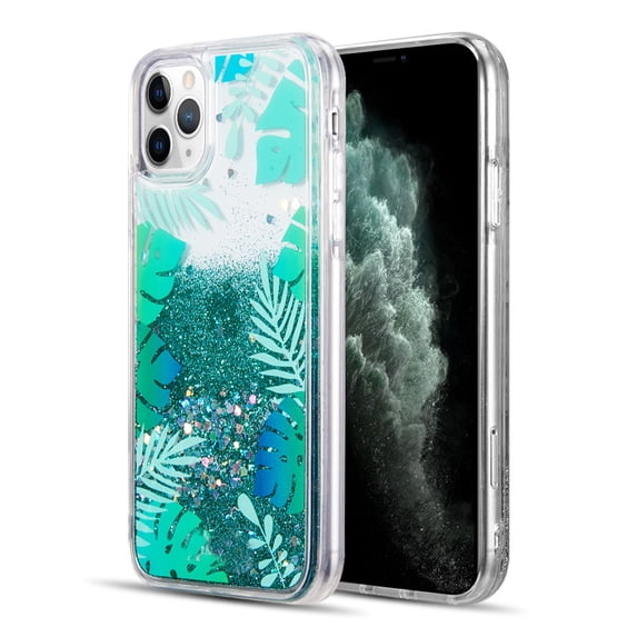 Printed Glitter Bling Waterfall TPU Back Cover for iPhone 13 Pro 6.1