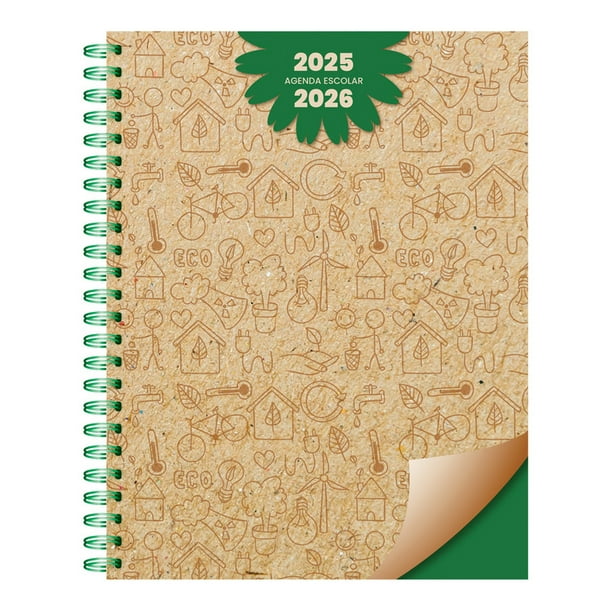 Sistema Organización Estudiantes Agenda Estudiantil 2025-2026 - Formato Grande 8.5x11 Pulgadas Matrix Planificador Academico Matriz