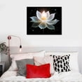 thumbnail image 3 of Orinice Lotus Flower Canvas Prints Wall Art Floral Blossom Pictures for Modern Wall Decor Artwork Spirtual Meditation Prints on canvas Wall Decor for Yoga Room Framed ( 20×16in) 20x16in, 3 of 3