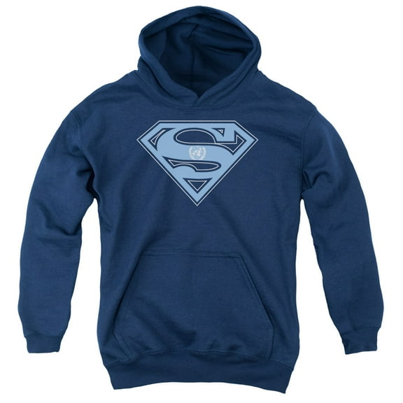 Superman - U N Shield - Youth Hooded Sweatshirt - Small