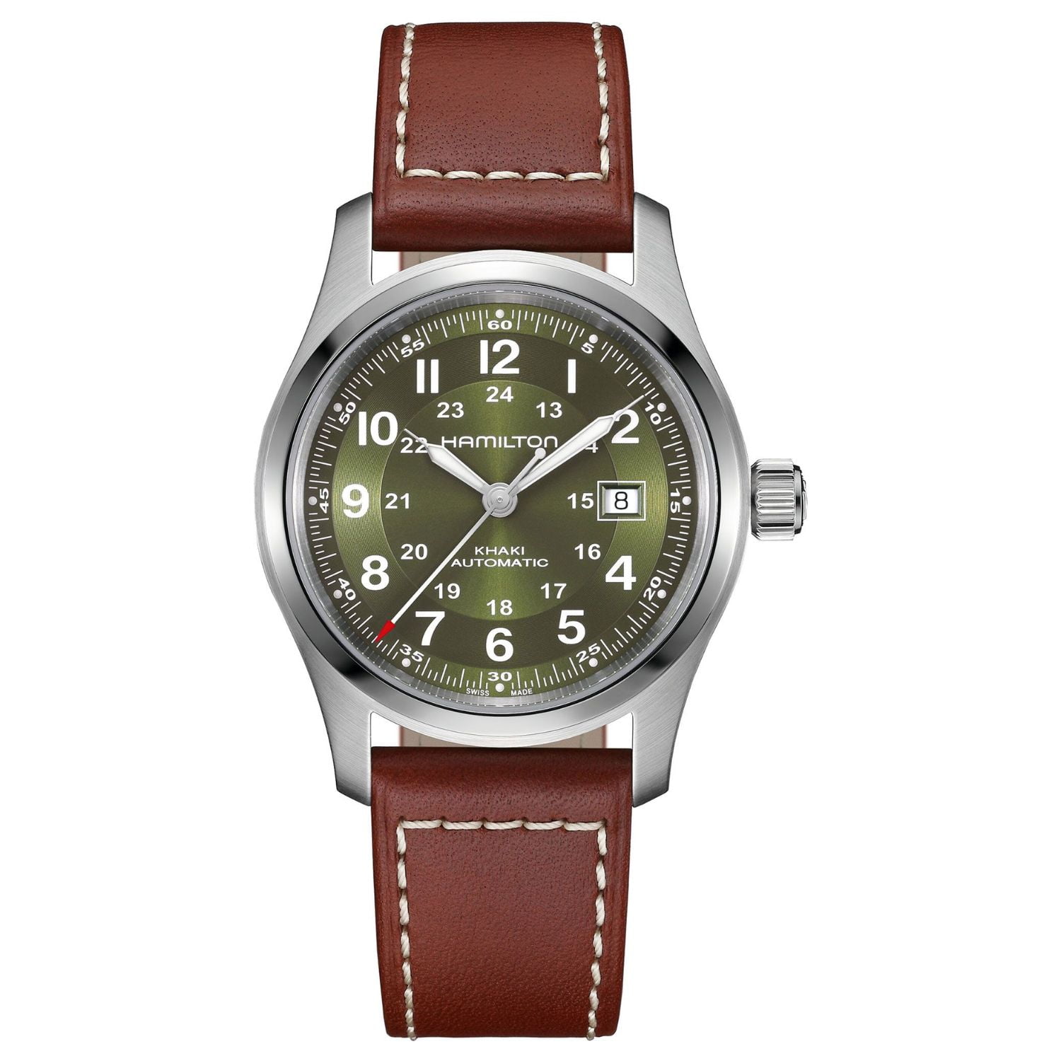 Hamilton Men s Khaki Field Green Dial Watch - H70605560