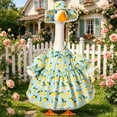 thumbnail image 6 of Fruit Lace Goose Dress, Woven Floral Sculpture Cover, Lightweight Holiday Decor, Unique Porch Statue Outfit for Outdoor Patio Seasonal Party, 6 of 6