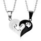 thumbnail image 1 of Collar con colgante de acero inoxidable para hombre y mujer, rompecabezas de corazón, cadena de 22 pulgadas, 2 piezas por juego JM, 1 of 5