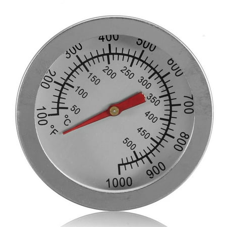 

F/C Stainless Steel Bbq Smoker Grill Bimetallic Thermometer Temp Gauge