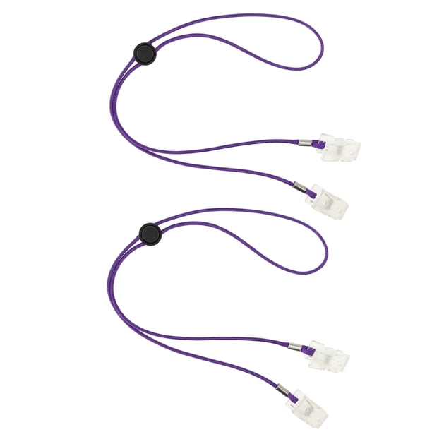 2 Piezas Flexible Bib Cadenas de Servilletas Titular de Comida Papel Toalla Clip Púrpura Colcomx Servilletero de comida