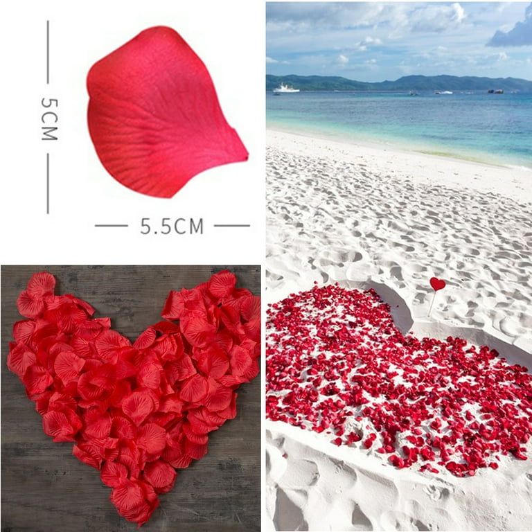  SITUMEIZI 1500 PCS Red Rose Petals Flower Artificial