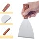 thumbnail image 3 of espátulas de acero inoxidable para parrilla inclinada, rasquetas de hoja recta plana con mango de madera remachado, perfectas para el servicio de alimentos en la cocina, rasquetas de limpieza, 3 of 5