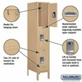 thumbnail image 4 of Salsbury Industries 63158TN-U Standard Metal Locker - Triple Tier - 1 Wide - 5 Feet High - 18 Inches Deep - Tan - Unassembled, 4 of 4