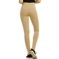 thumbnail image 3 of Couver Women's Cotton Spandex Basic Leggings Pants, Beige M, 1 Pack, 3 of 3