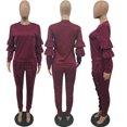 thumbnail image 3 of Akmipoem Pullover Sweatshirts for Women 2 Piece Ruffle Pants Jogger Scrubs Sets Sweatsuit Tracksuit, 3 of 6