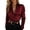 Wine, variant on LIUJUNSHOP Soft Breathable Stretch Satin Silk Button Down Shirts for Women Long Sleeve Leopard Blouses Work Dress Tops