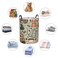 thumbnail image 4 of Balery Coffee Makers Macaroons Chocolate Cesta de ropa redonda con asas, impermeable, independiente, para ropa, juguetes, dormitorio y familia-Small, 4 of 6