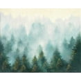 thumbnail image 2 of Purinton, Julia 32x26 Gold Ornate Wood Framed with Double Matting Museum Art Print Titled - Misty Forest, 2 of 4