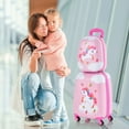 thumbnail image 2 of Costway 2PC Kids Carry On Luggage Set 12" Backpack and 16" Rolling Suitcase for Travel, 2 of 10