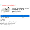 thumbnail image 2 of Expansion Tank - Compatible with 1999 - 2001 Chrysler LHS 3.5L V6 2000, 2 of 2