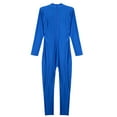 thumbnail image 5 of Rswnyirn Men's Spandex Turtleneck Bodysuit Long Sleeve Athletic Jumpsuit Blue 2X-Large, 5 of 7