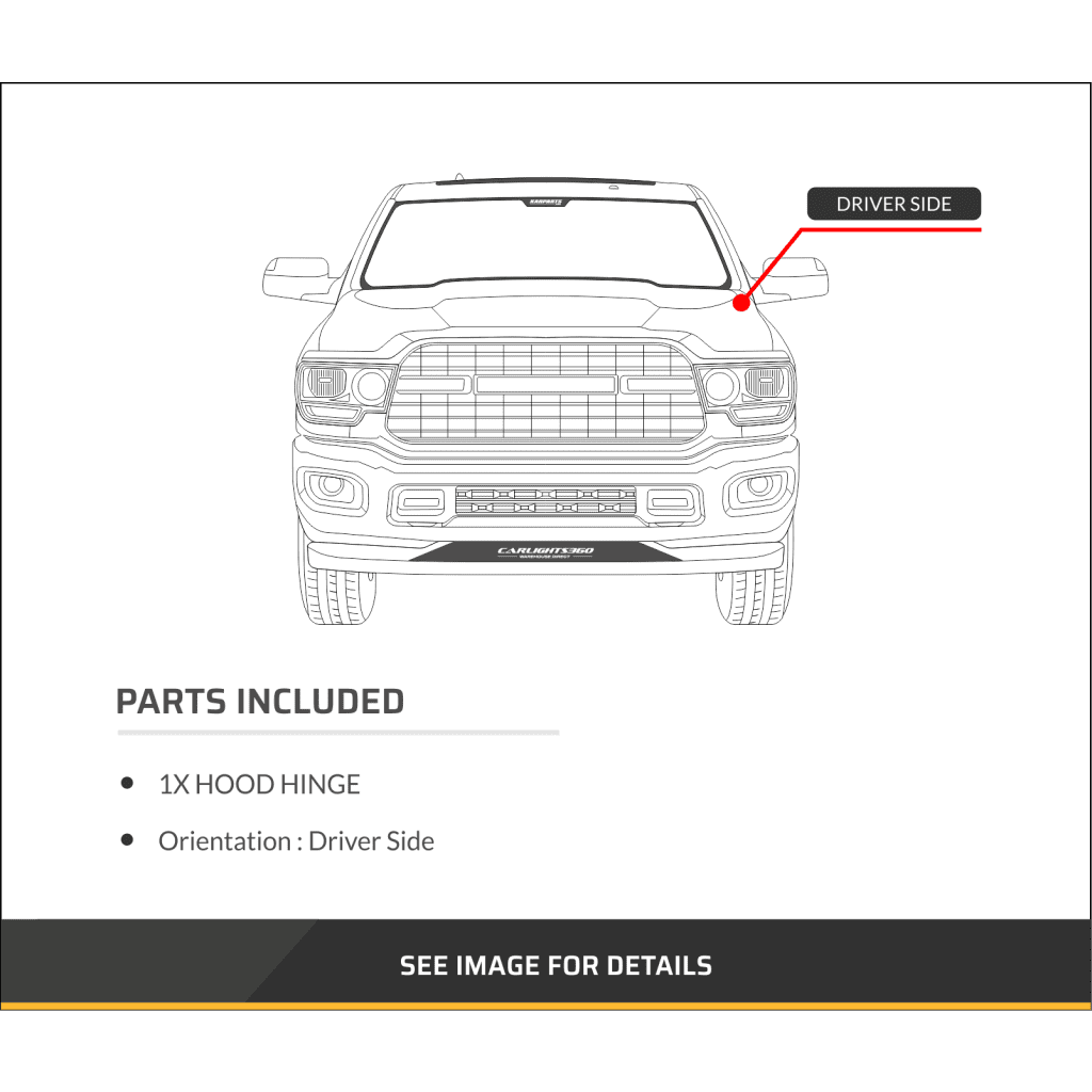 For Nissan Kicks 2018 2019 Hood Hinge | NI1236192 | 654015RB0A
