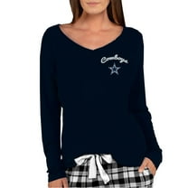 Women's Concepts Sport Navy Dallas Cowboys Marathon Knit Long Sleeve Lightweight V-Neck Lounge Top