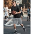 thumbnail image 4 of NY Threads Men's Athletic Shorts Quick Dry Loose-Fit Lightweight Running Workout Gym Shorts with Pockets, XX-Large, Medium Grey, 4 of 7