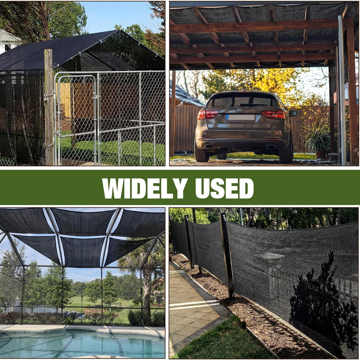 95% 6ft x 100ft Bulk Eyelets Shade Cloth Roll Sunblock Shade UV Resistant Net Windscreen Cover Fabric Roll for Garden Greenhouse Flower Plant Patio Kennel Canopy(Black)