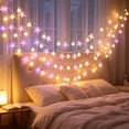 thumbnail image 5 of Christmas Lights 10FT 20 LED Crystal Star and White Ball Bulbs Battery Powered Indoor Hanging String Lights for Holiday Party Mantel Porch Home Decor, 5 of 6