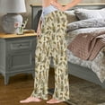 thumbnail image 3 of FREEAMG Chic Pattern Floral Drawstring Lounge Wide Leg Pajama Sleepwear Bottom, 3 of 6