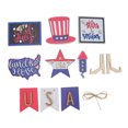 thumbnail image 2 of Independence Day Wooden Decoration, Good In Shape Tray Wooden Ornament  For Gift Making Type 3, 2 of 8