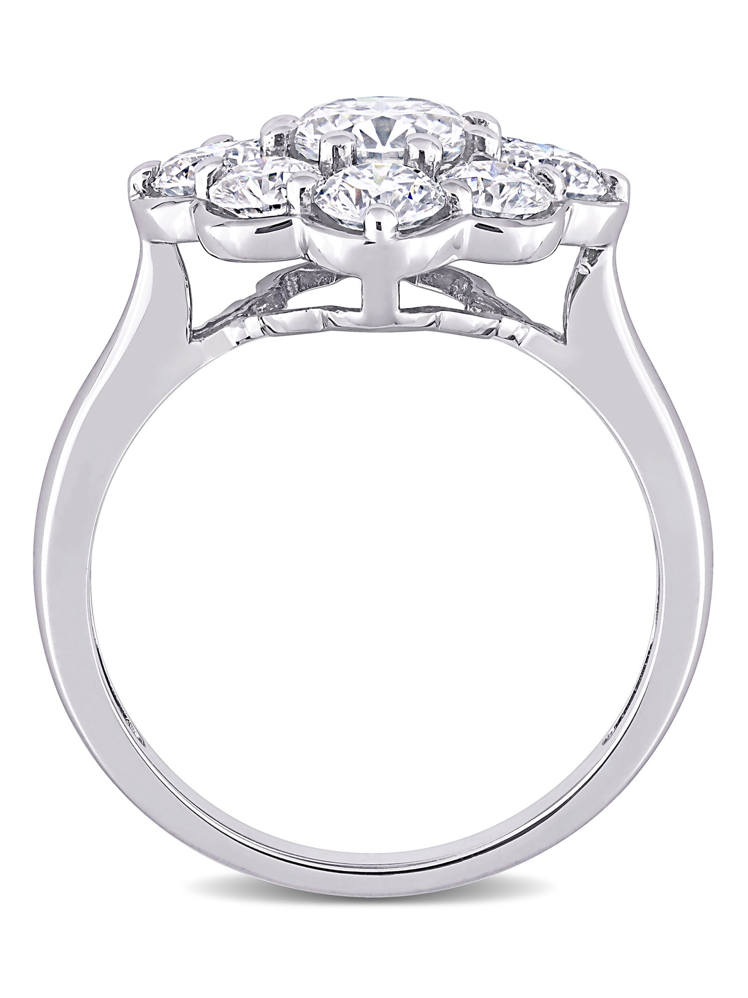 Everly Women's Moissanite 10k White Gold Ring