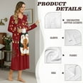 thumbnail image 5 of DISNIMO Women's Long Sleeve Nightgown Christmas Penguin Print Full Length Sleepwear Long Sleepshirts V Neck Button Nightgowns, 2XL, 5 of 8