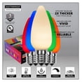 thumbnail image 3 of 50’ OptiCore LED Multicolor Smooth/Opaque Christmas Pathway Lights, C9 Outdoor Driveway Lights, 4.5” Stakes, Green Wire Plug String Lights, 3 of 7