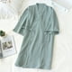 thumbnail image 4 of Sonducket Kimono primavera verano algodón crepé camisón bata de baño media manga hogar Hotel pijamas ropa de dormir Pijama Verde Mujer/L Sonducket AP019175-04, 4 of 6