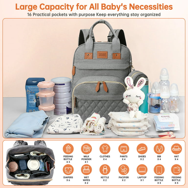 Large Capacity Diaper Bag/Baby Bed w/ Mosquito Net – Produva