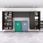 Prepac HangUps 30 Upper Wooden Garage Storage Cabinet in Black