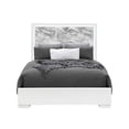 thumbnail image 2 of Naomi Silver with Faux Marble Detailing Queen Bed with LED Light, 2 of 7