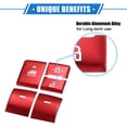 thumbnail image 3 of Unique Bargains 10 Pcs Car Driver and Passenger Window Switch Button Cover Trim Compatible for Toyota Highlander 2020-2022, Durable Aluminum Alloy Red, 3 of 7