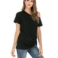 thumbnail image 3 of FALEXO Short Sleeve Cold Shoulder Tops Blouse Kink Tshirt Top, 3 of 6