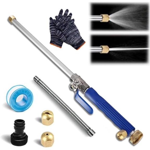 2026 Upgraded Jet Hose Nozzle High Pressure, Jet Nozzle Power Washer for Garden Hose, High Pressure Washer Hose Attachment, Watering Sprayer Cleaning Tool For Gutter Patio Car Window (1PC-A)