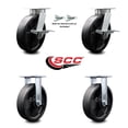 thumbnail image 2 of 8 Inch Kingpinless Glass Filled Nylon Caster Set 2 Brakes/Swivel Locks 2 Rigid, 2 of 2